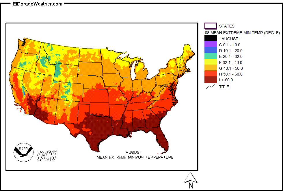 United States Yearly Annual And Monthly Mean Extreme Minimum Temperatures 7119